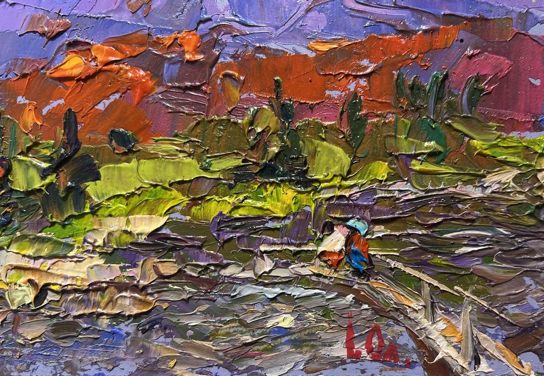 Oil painting Fresh mountain stream Alex Kalenyuk - 9