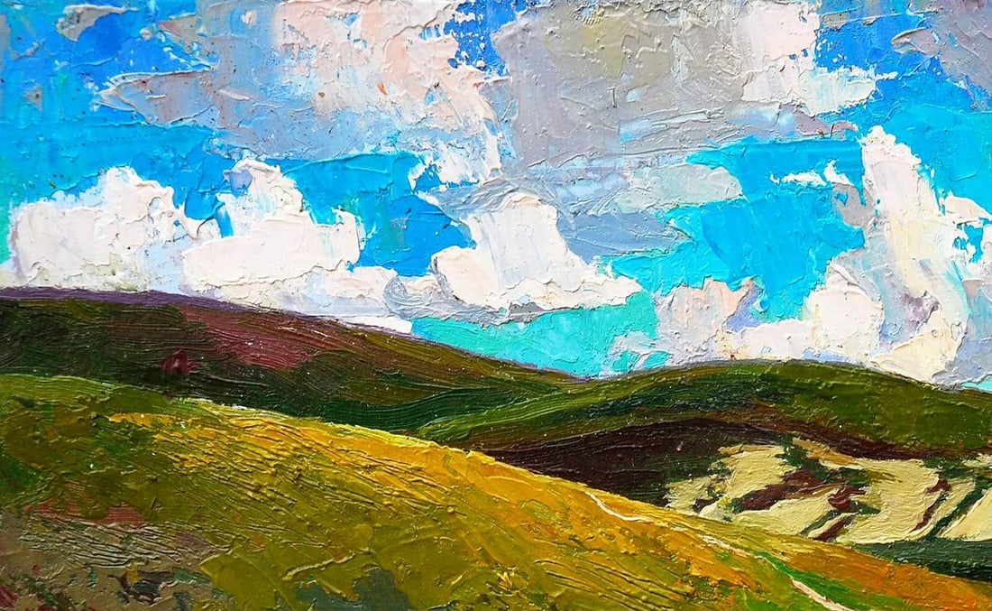 Oil painting In the mountains Egor Ktpatunov - 2
