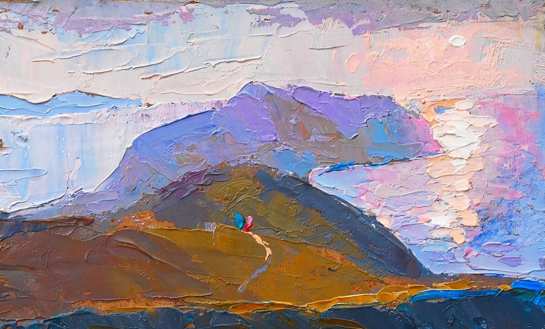 Oil painting Mountain sketch Egor Ktpatunov - 3