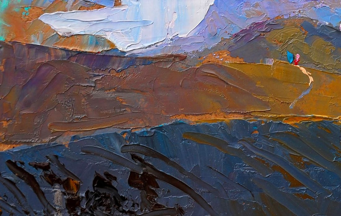 Oil painting Mountain sketch Egor Ktpatunov - 4