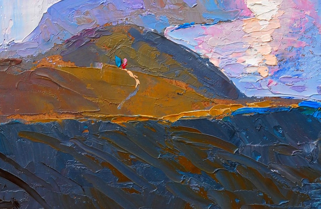 Oil painting Mountain sketch Egor Ktpatunov - 5