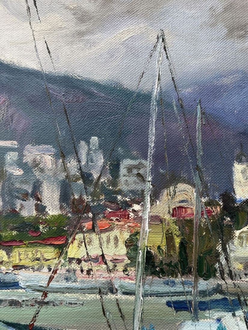 Oil painting City port V. Mishurovsky - 6