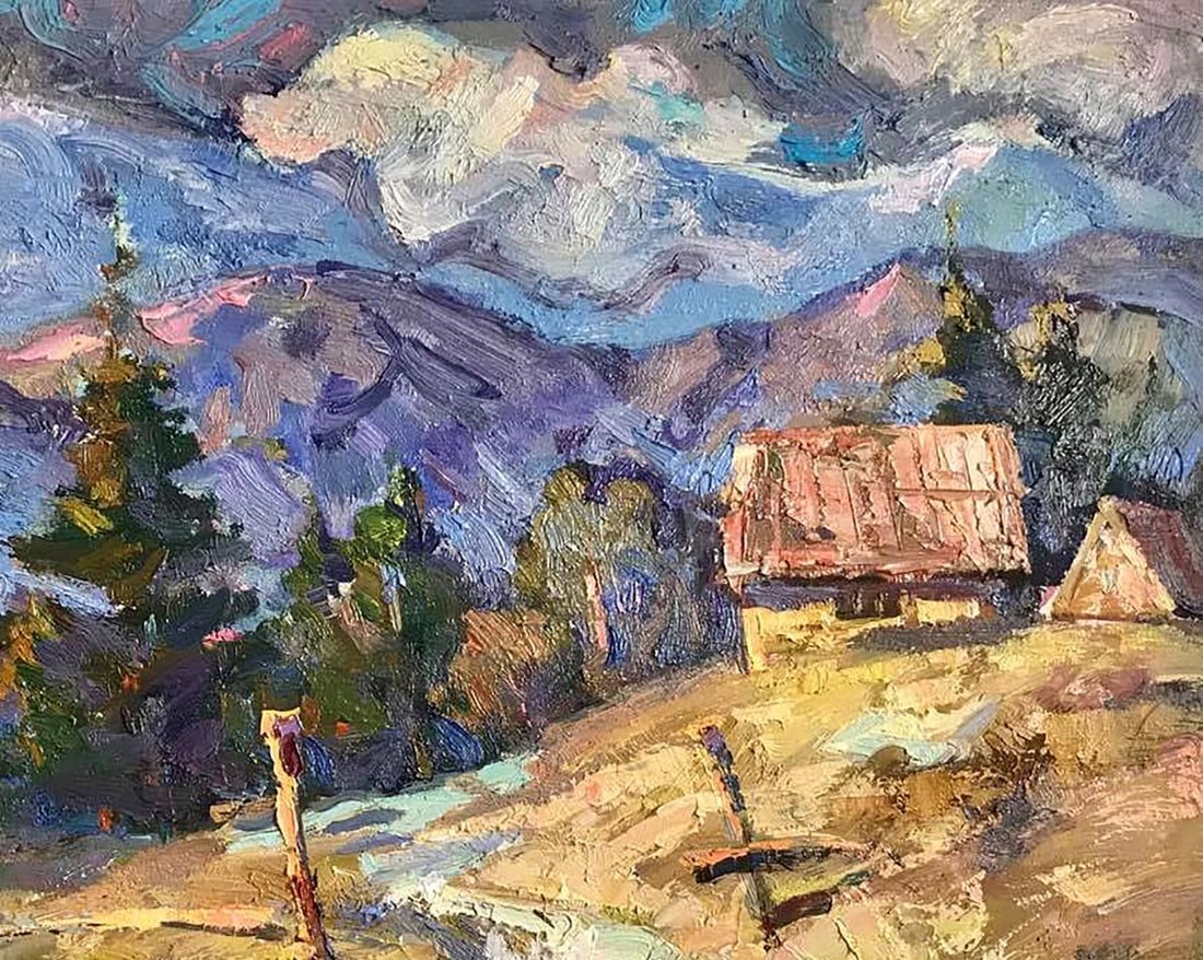Oil painting Spring in the Carpathians Kalenyuk Alex - 3