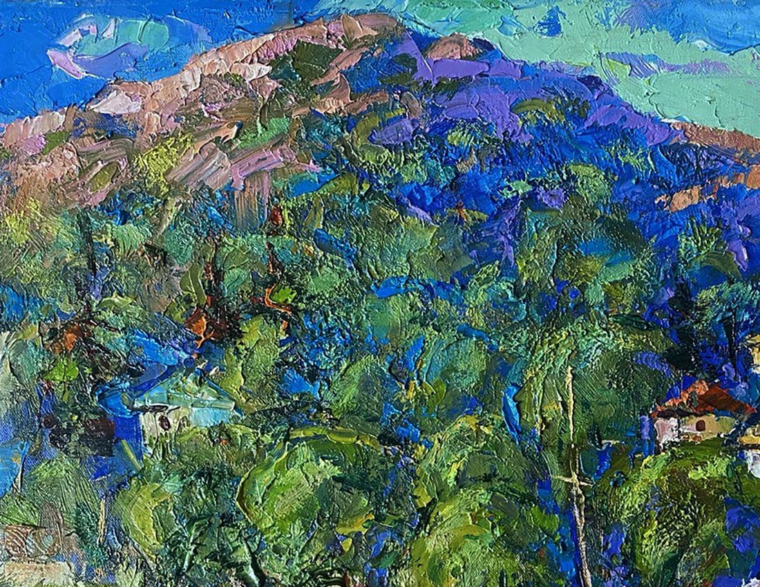Oil painting A village in a valley Alex Kalenyuk - 4