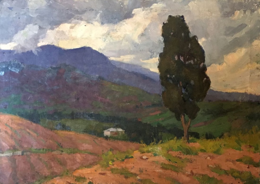 Oil painting Forest plain Khrustalenko Nikolay Aleksandrovich: NoGS 147 *** ABOUT THIS PAINTING *** * TITLE: "Forest plain" * ARTISTS: Khrustalenko Nikolay Aleksandrovich * SIZE: 42x59cm/'16,53x23,22 inches' * MEDIUM: oil, canvas * HAND PAINTED: Original