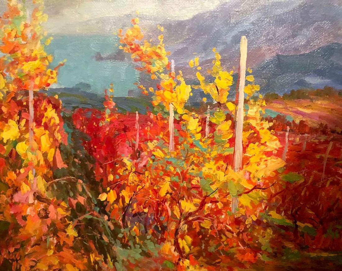 Oil painting Red vineyard Levichev Anatoly - 3