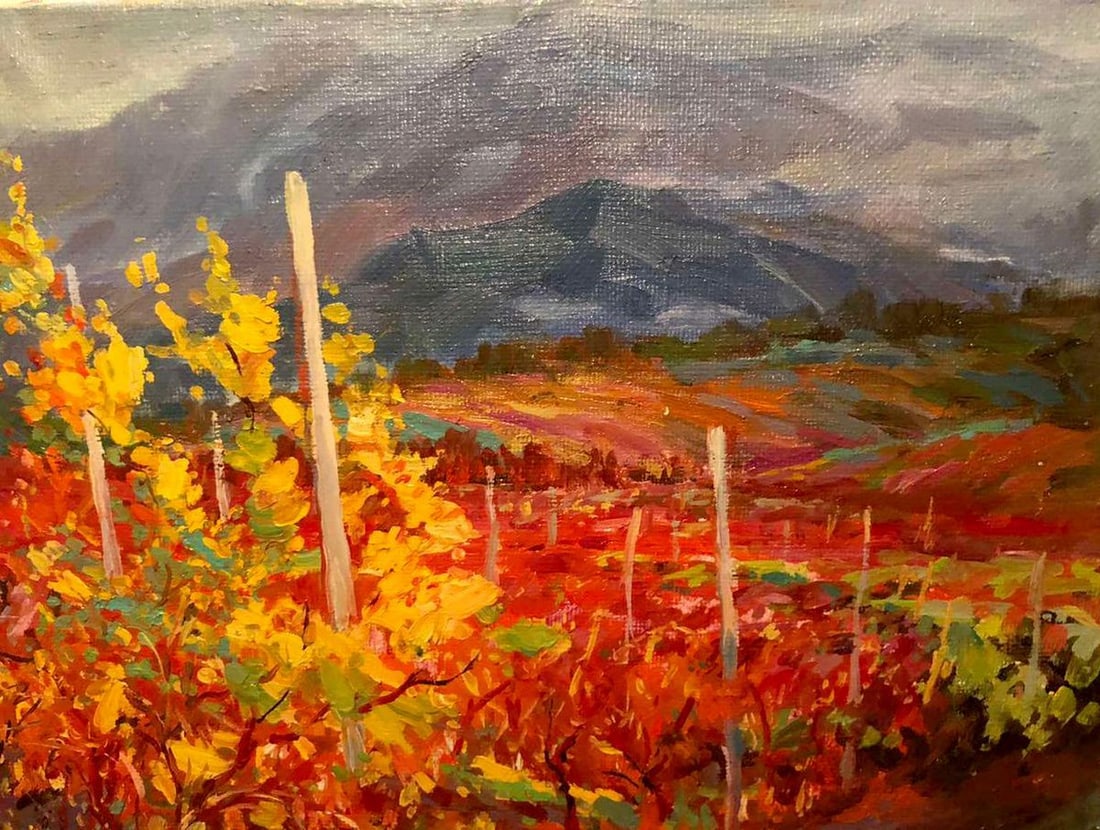 Oil painting Red vineyard Levichev Anatoly - 4