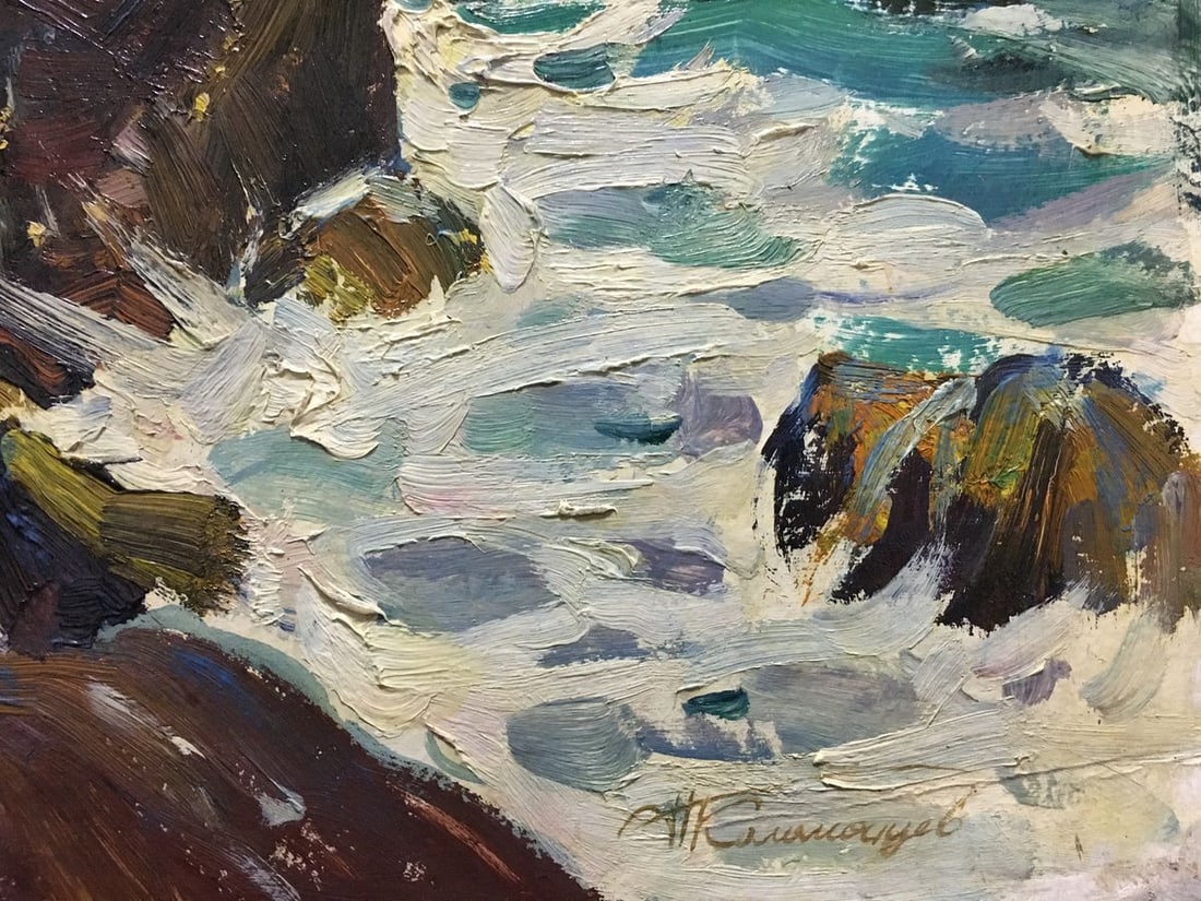 Oil painting Stones by the sea Kolomoitsev Petr Mikhailovich - 3