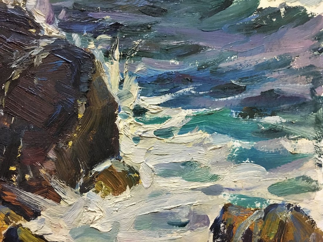 Oil painting Stones by the sea Kolomoitsev Petr Mikhailovich - 4