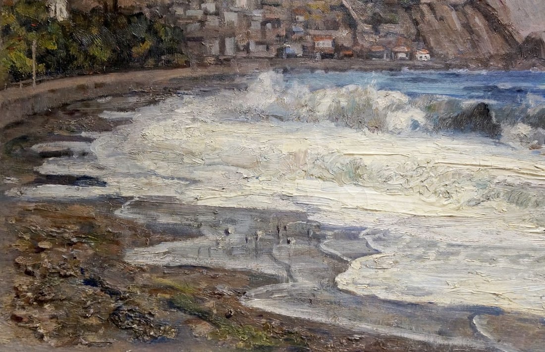 Oil painting Waves near the shore - 2