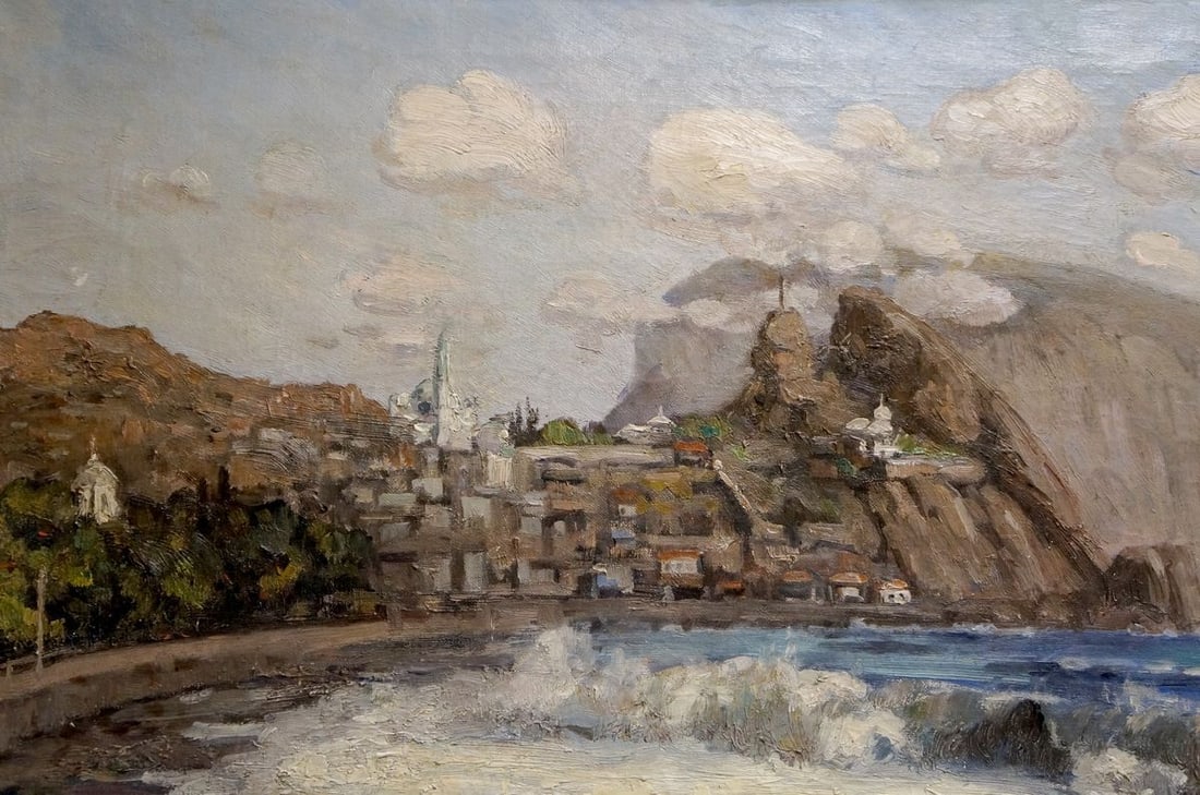 Oil painting Waves near the shore - 3