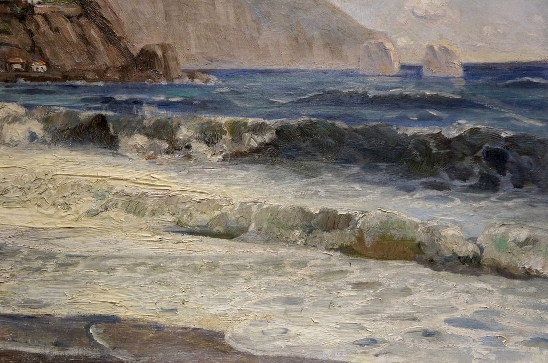 Oil painting Waves near the shore - 5
