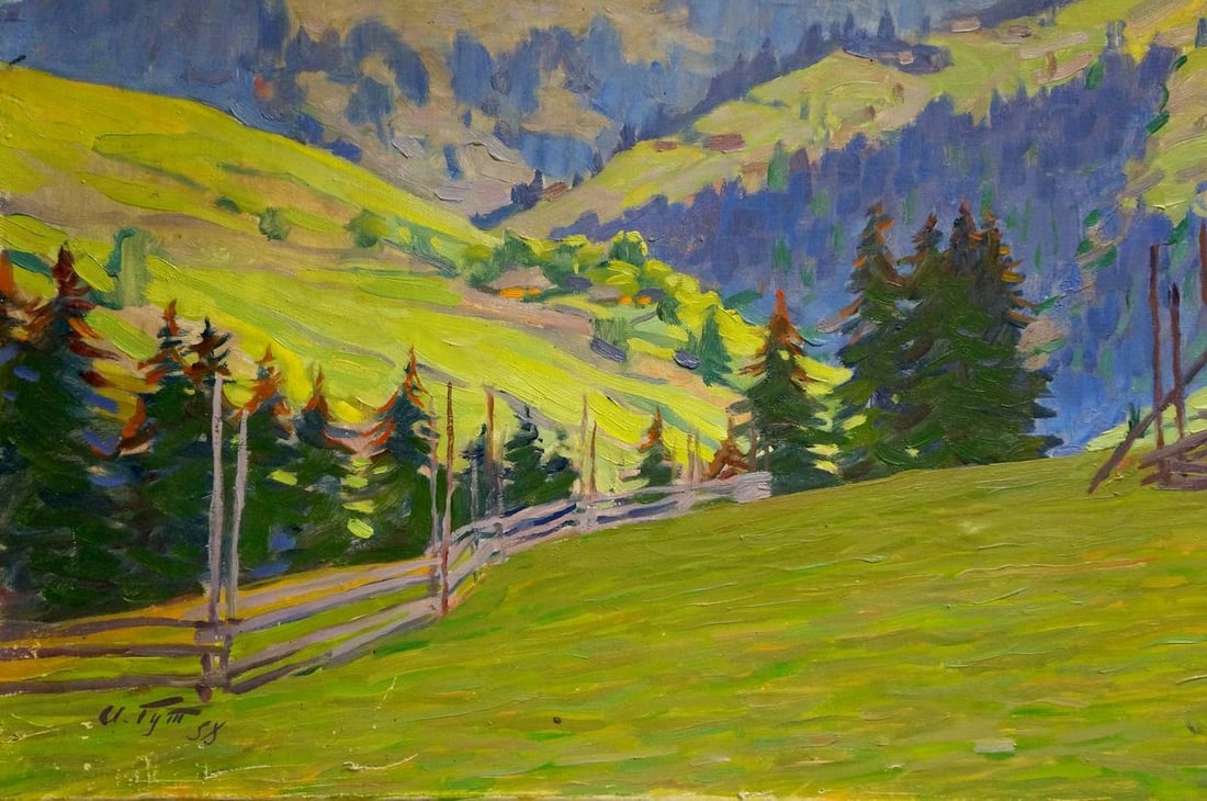 Oil painting Mountain landscape Gutorov Ivan Fedorovich - 2