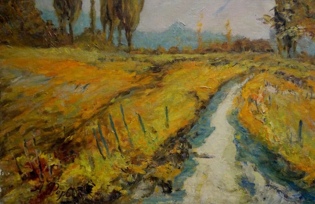 OIl painting Mountain landscape Ferber A. - 2