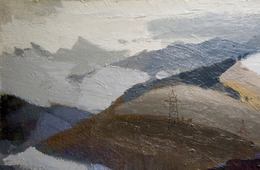 Oil painting Mountain landscape Golubev Vasily Ivanovich - 3