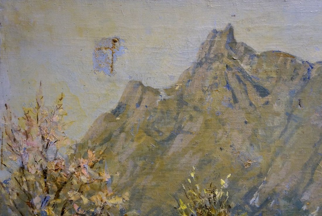 Oil painting Mountain landscape - 3