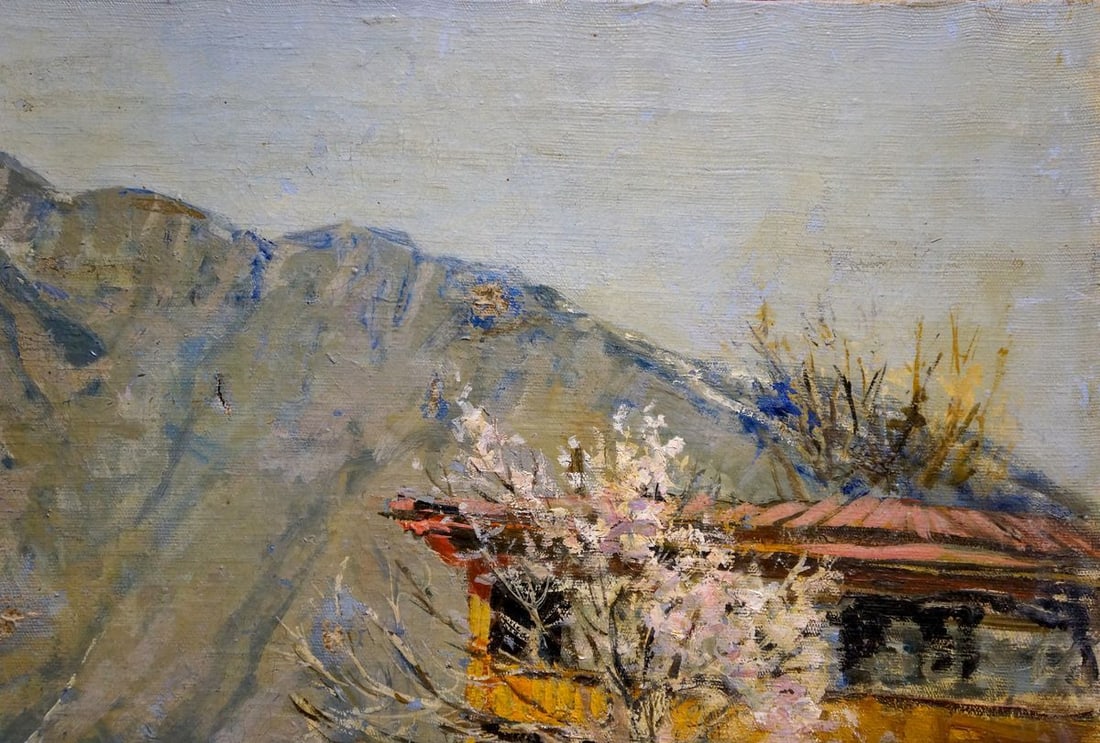 Oil painting Mountain landscape - 4