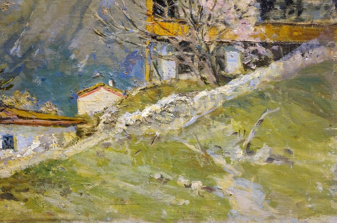 Oil painting Mountain landscape - 5