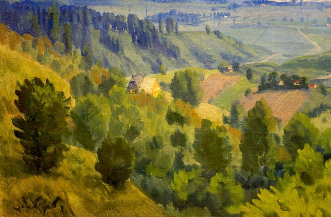 Oil painting Sunset landscape Manailo Fedor Fedorovich - 2