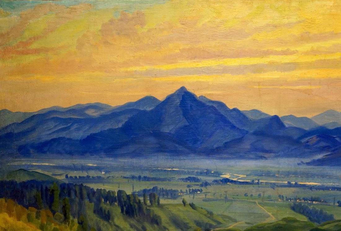 Oil painting Sunset landscape Manailo Fedor Fedorovich - 3