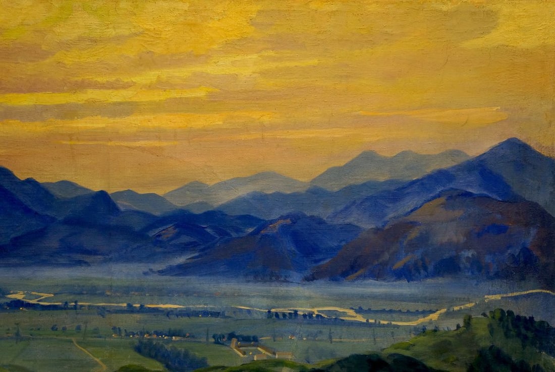 Oil painting Sunset landscape Manailo Fedor Fedorovich - 4