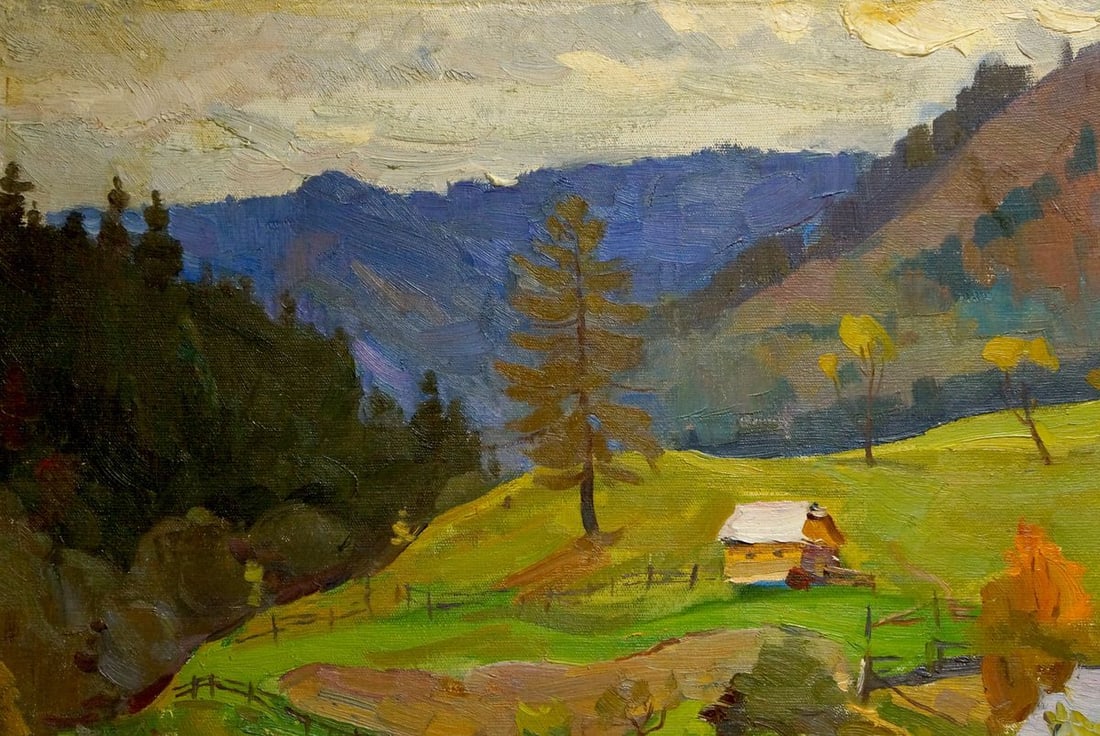 Oil painting Mountain village Shutev Ivan Mikhailovich - 3