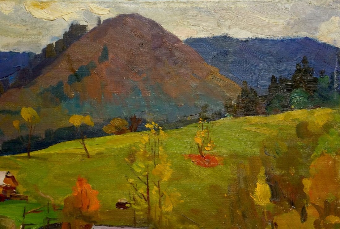 Oil painting Mountain village Shutev Ivan Mikhailovich - 4