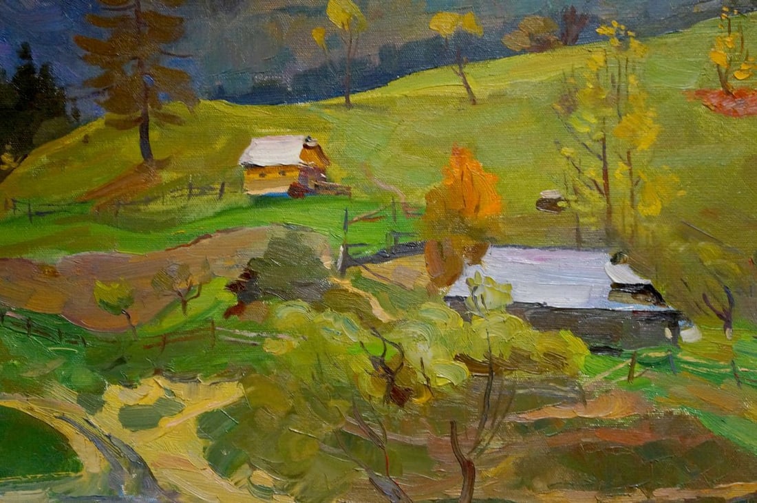 Oil painting Mountain village Shutev Ivan Mikhailovich - 6