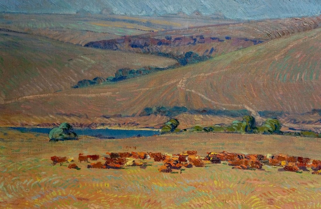 Oil painting Field work Kravtsov Nikolay Fedorovich - 2