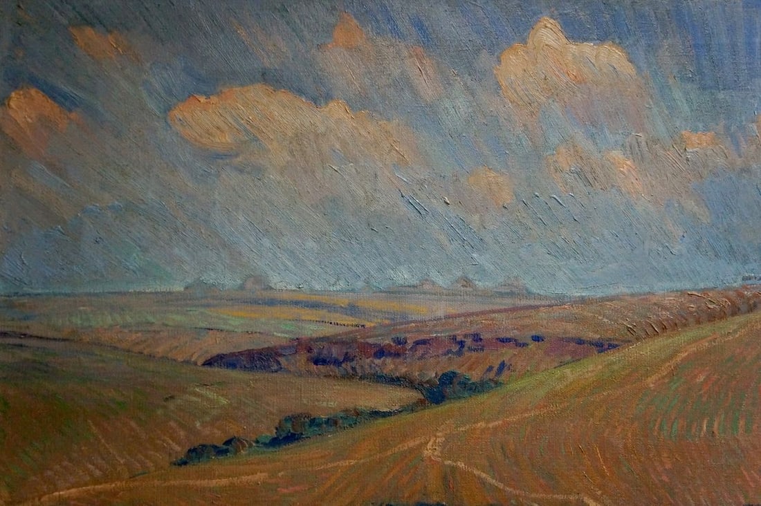 Oil painting Field work Kravtsov Nikolay Fedorovich - 3