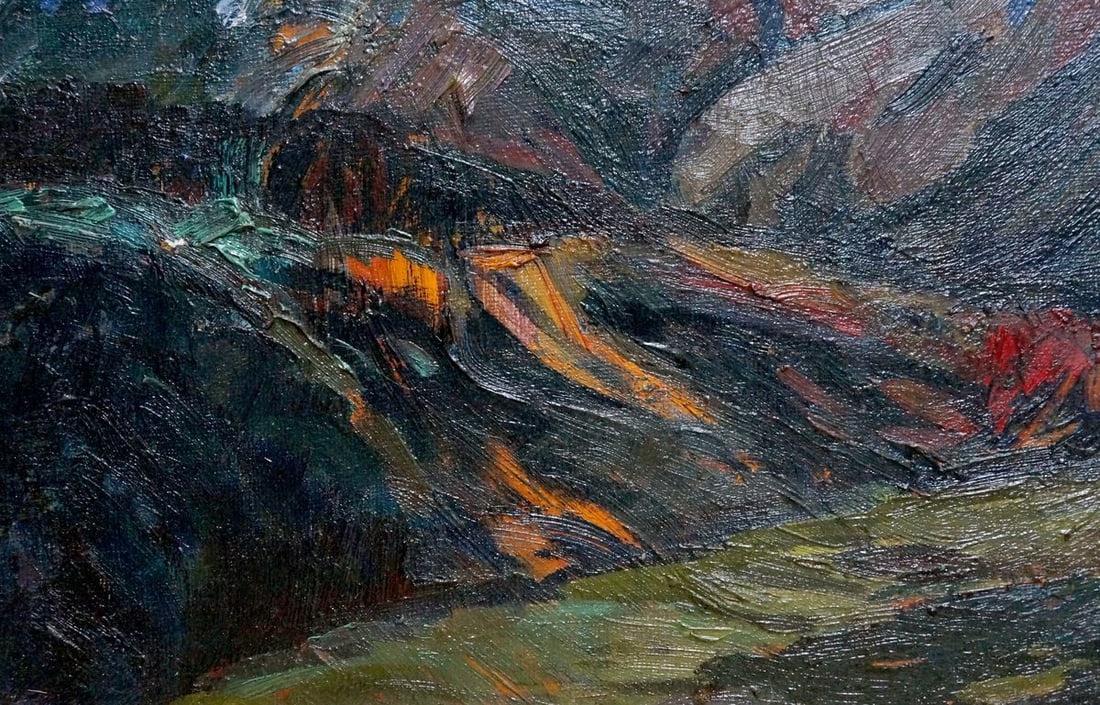 Oil painting Mountains landscape Brendel Olga Vladimirovna - 2
