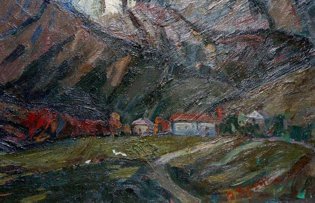 Oil painting Mountains landscape Brendel Olga Vladimirovna - 5