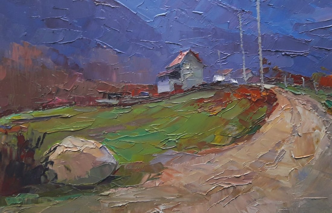 Oil painting Transcarpathian village Serdyuk Boris Petrovich - 4