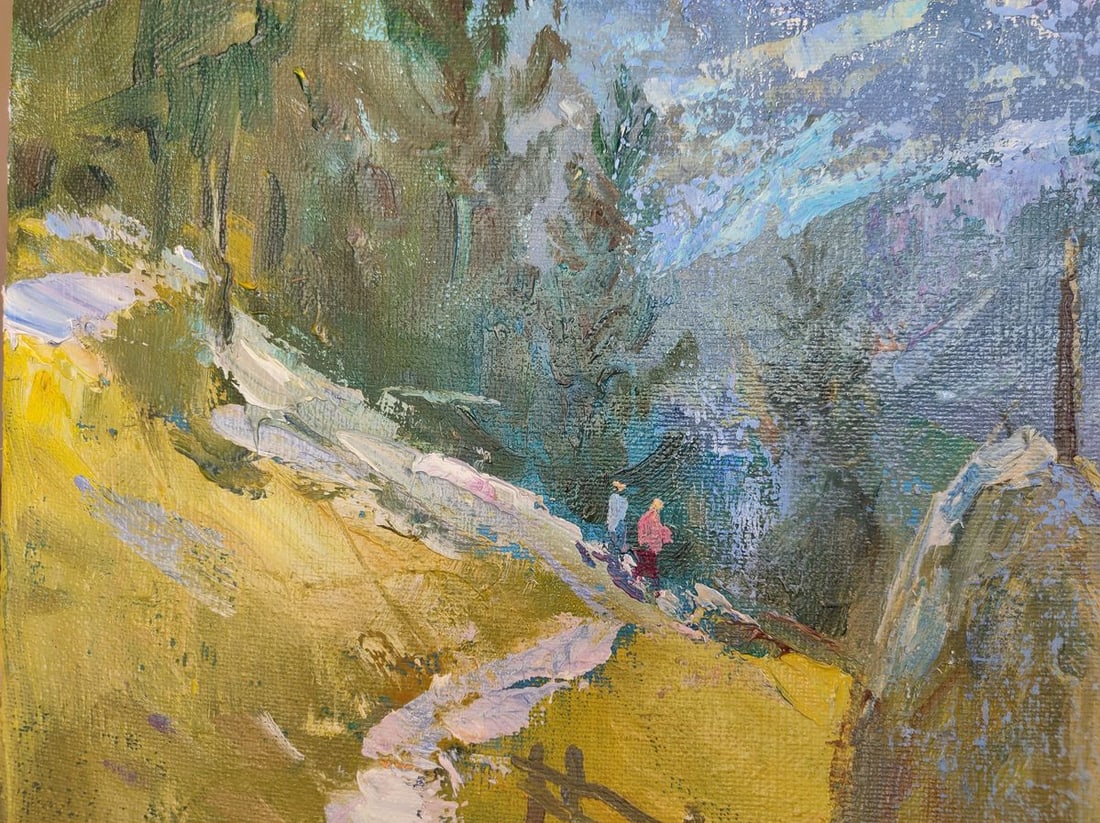 Oil painting spring in the Carpathians Mishurovsky V. V. - 7