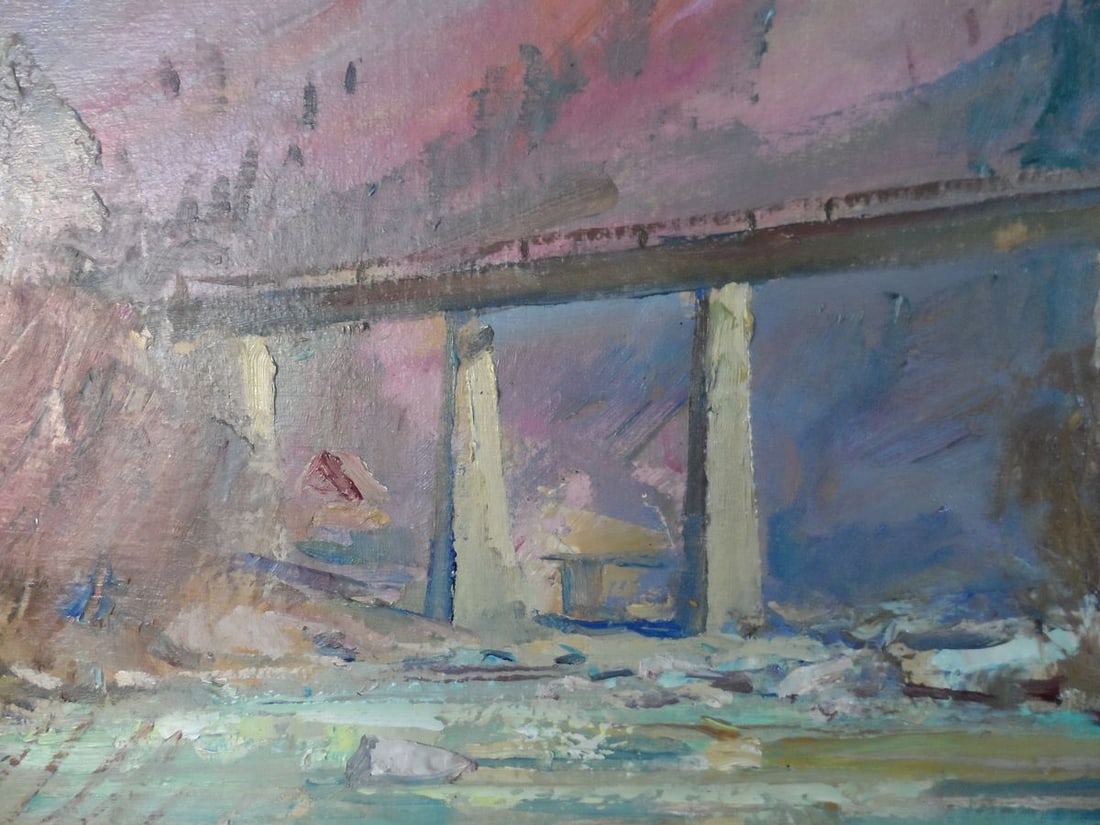Oil painting Bridge in mountains Mishurovsky V. V. - 3