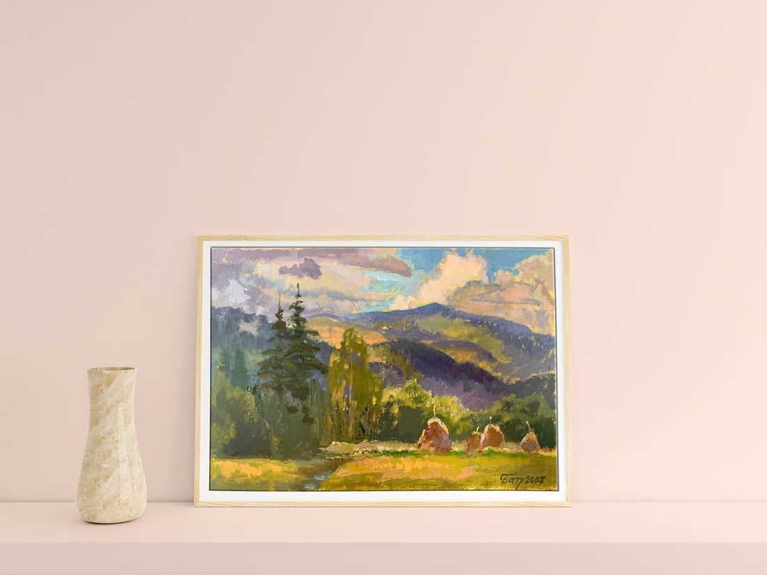 Oil painting In the Carpathians Batrakov Vladimir Grigorievich - 3