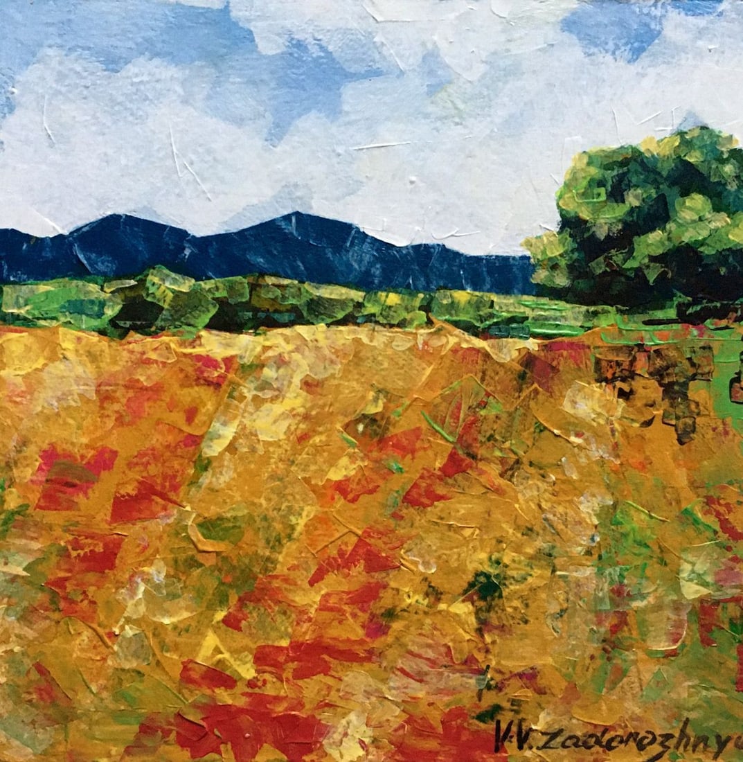 Oil painting Summer day Zadorozhnya V. V.: NoAAA2540 *** ABOUT THIS PAINTING *** * TITLE: "Summer day" * ARTISTS: Zadorozhnya V. V. * SIZE: 20x20 cm/'7.87x7.87 inches' * MEDIUM: oil, cardboard * HAND PAINTED: Original painting from our