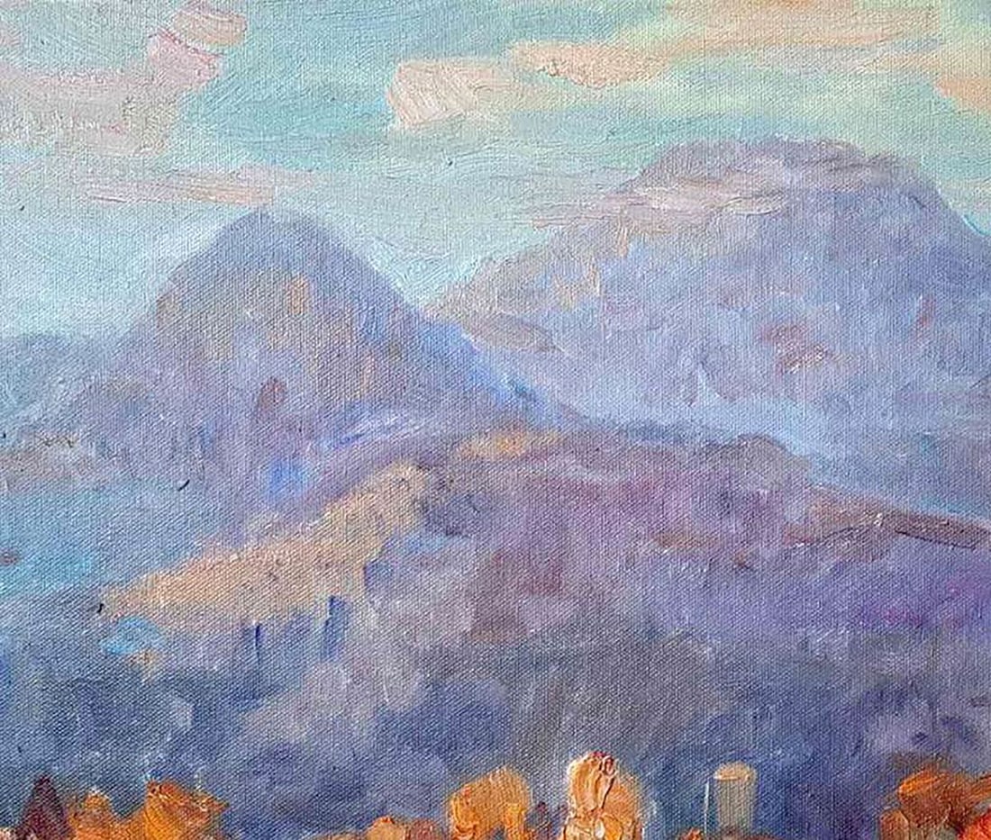 Oil painting Village in the mountains Kovalenko Ivan Mikhailovich - 2