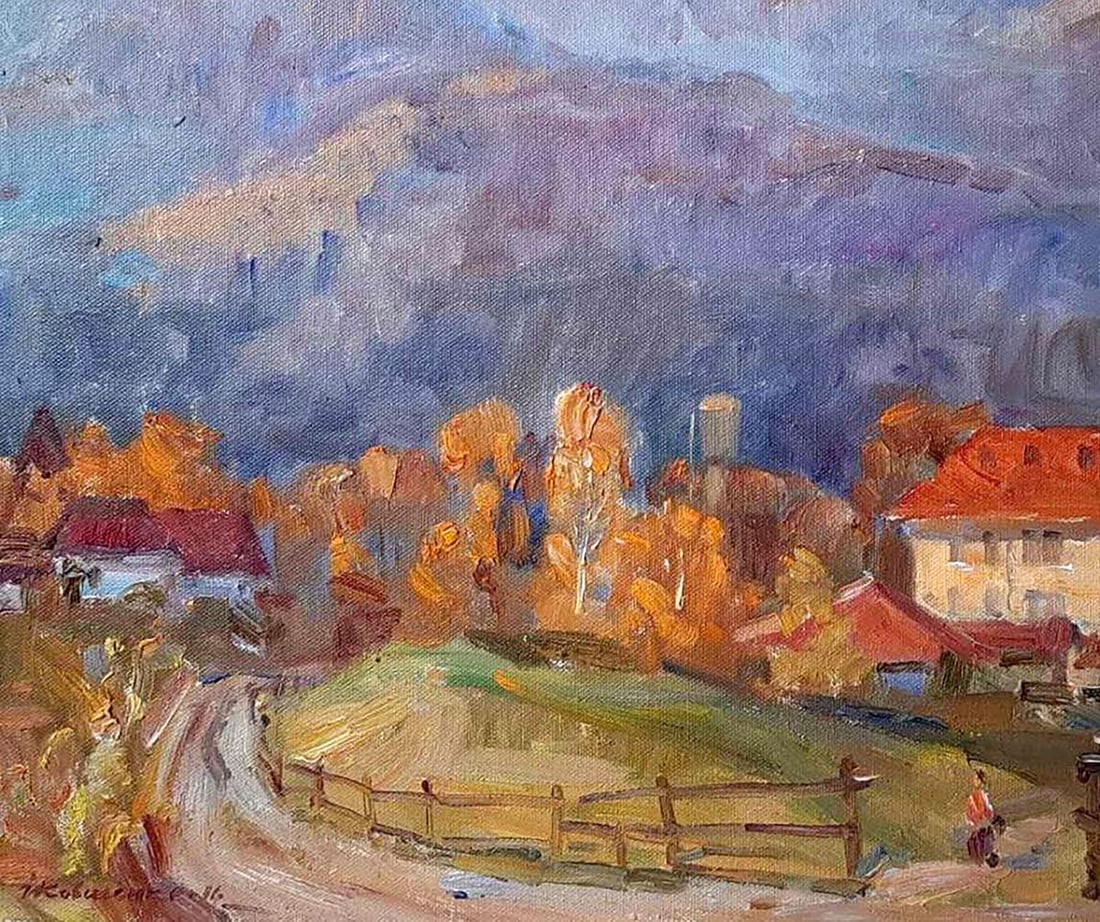Oil painting Village in the mountains Kovalenko Ivan Mikhailovich - 4