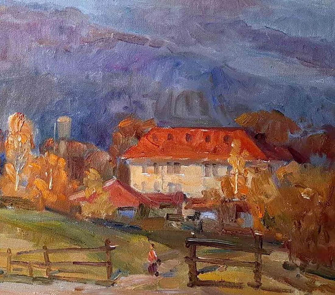 Oil painting Village in the mountains Kovalenko Ivan Mikhailovich - 5