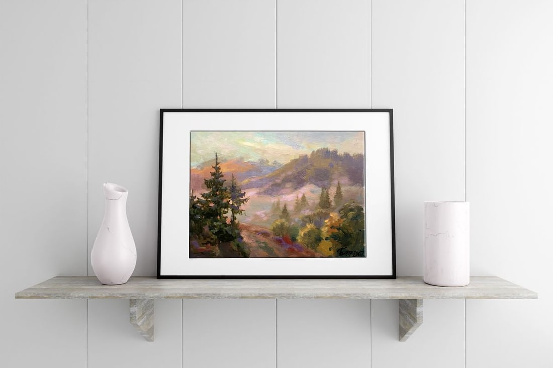 Oil painting Fog in the mountains Batrakov Vladimir Grigorievich - 2