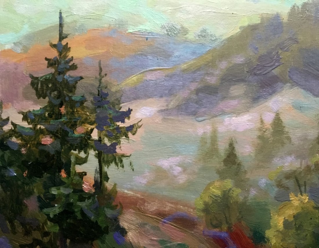 Oil painting Fog in the mountains Batrakov Vladimir Grigorievich - 4