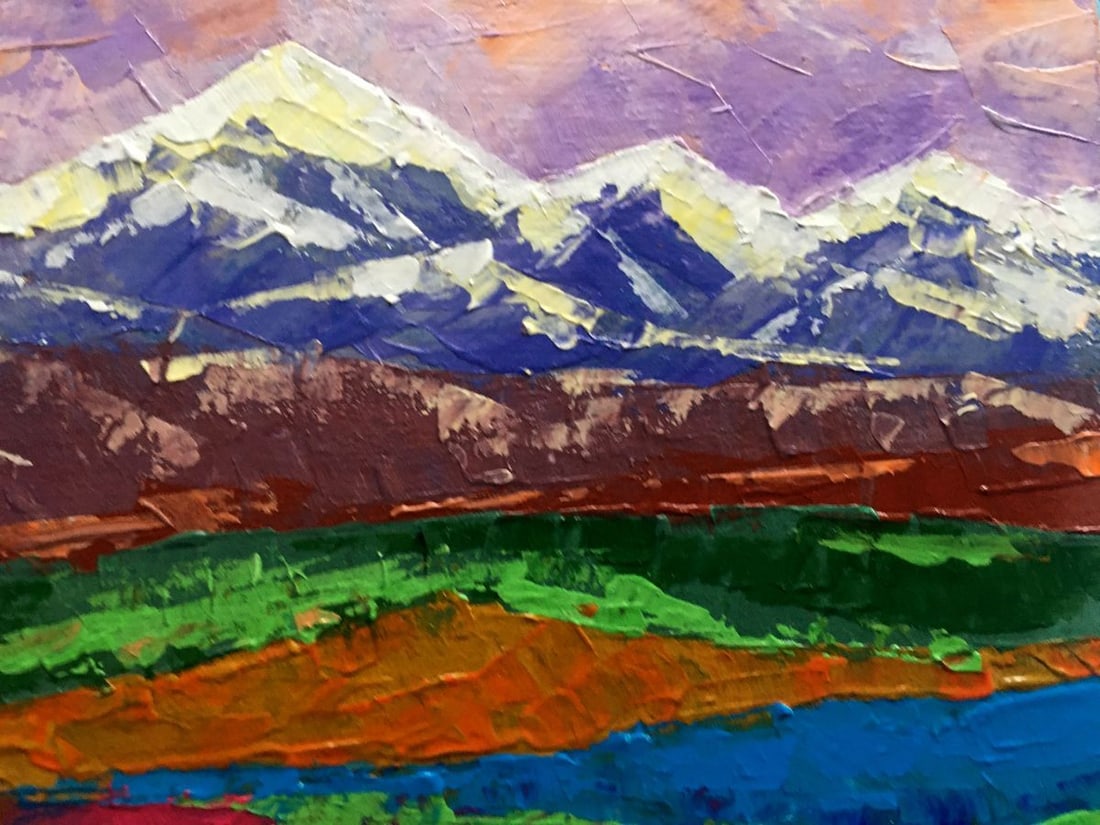 Oil painting Evening in the mountains Zadorozhnya V. V. - 11