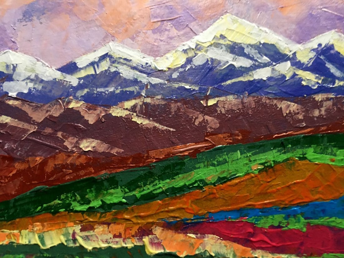 Oil painting Evening in the mountains Zadorozhnya V. V. - 4