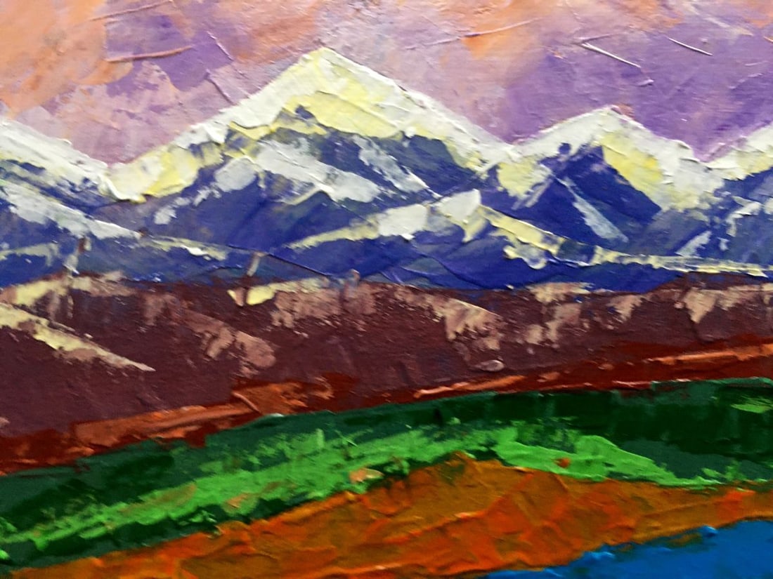 Oil painting Evening in the mountains Zadorozhnya V. V. - 5