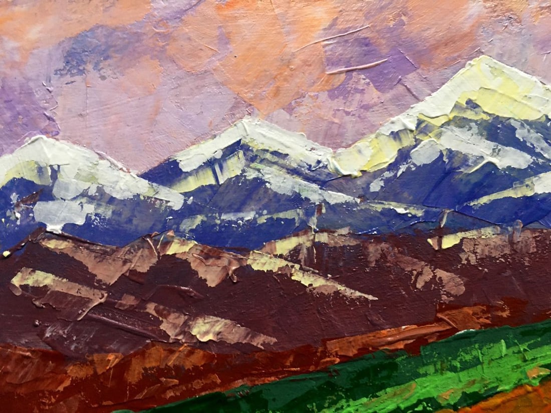 Oil painting Evening in the mountains Zadorozhnya V. V. - 6