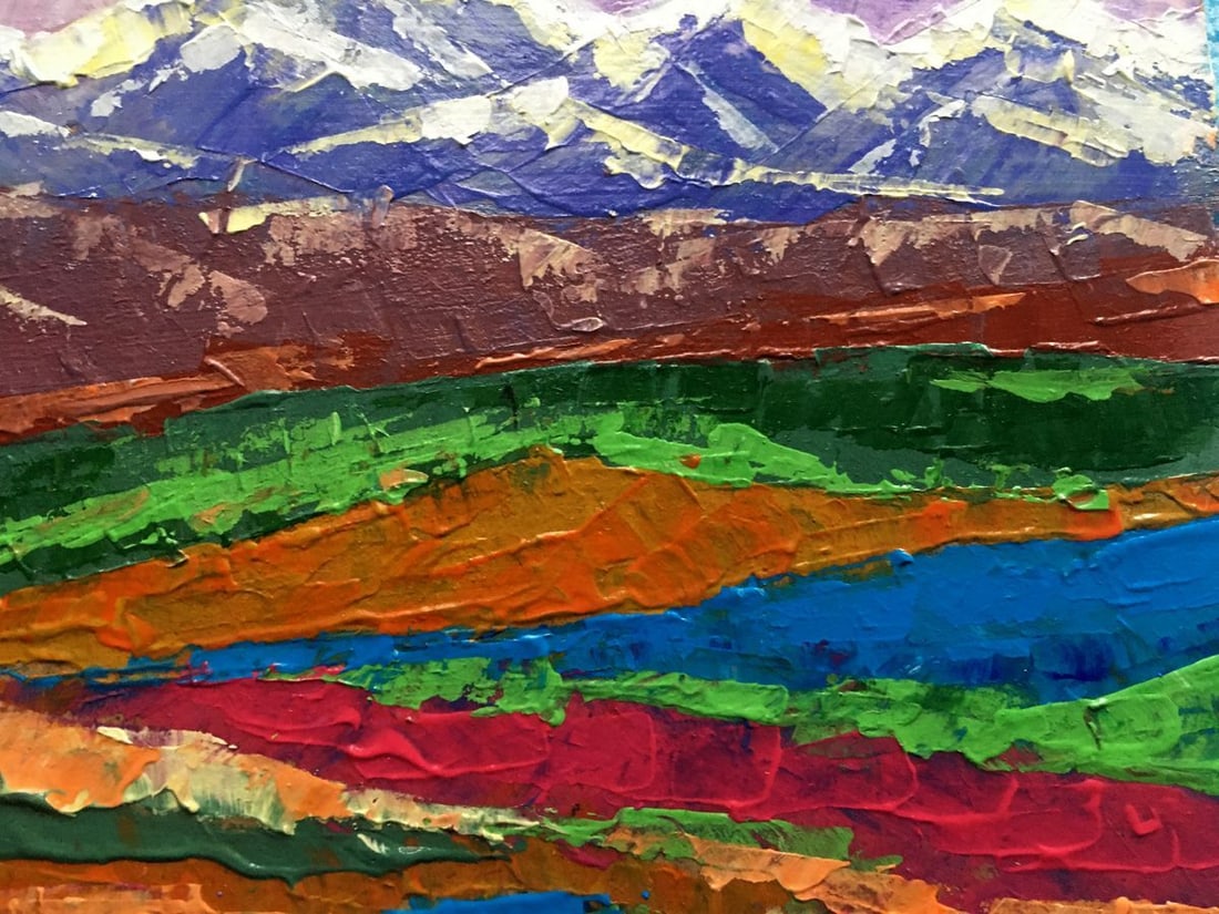 Oil painting Evening in the mountains Zadorozhnya V. V. - 8