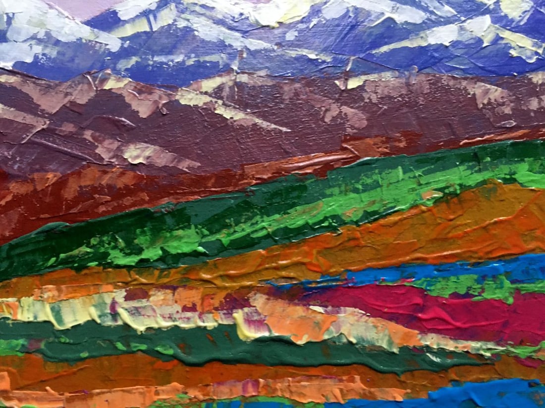 Oil painting Evening in the mountains Zadorozhnya V. V. - 9