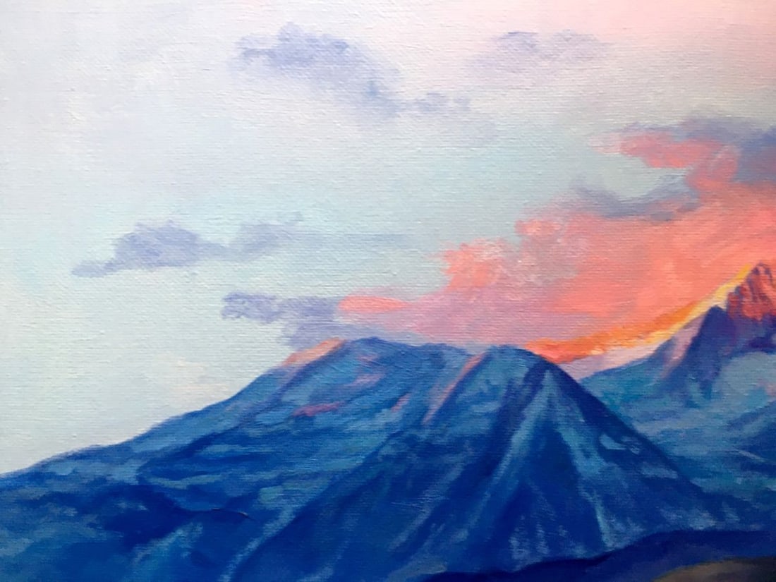 Oil painting Sunset behind the mountains Serdyuk Boris Petrovich - 11