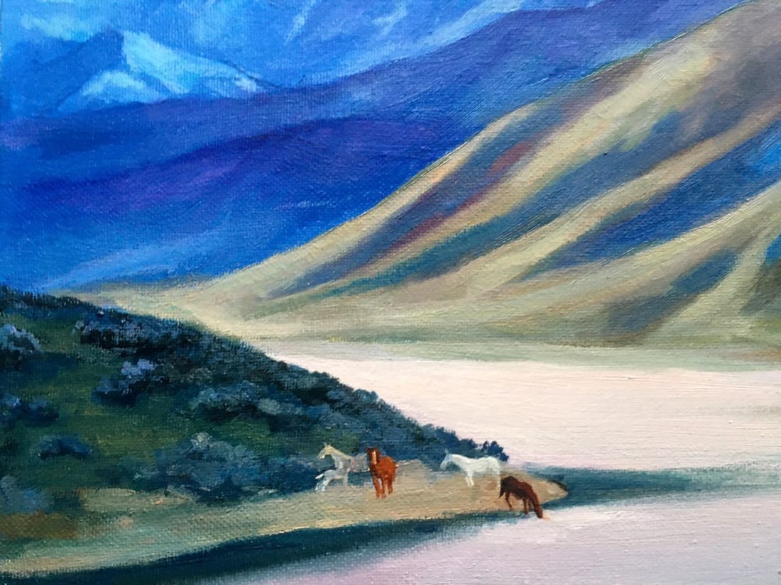 Oil painting Sunset behind the mountains Serdyuk Boris Petrovich - 13